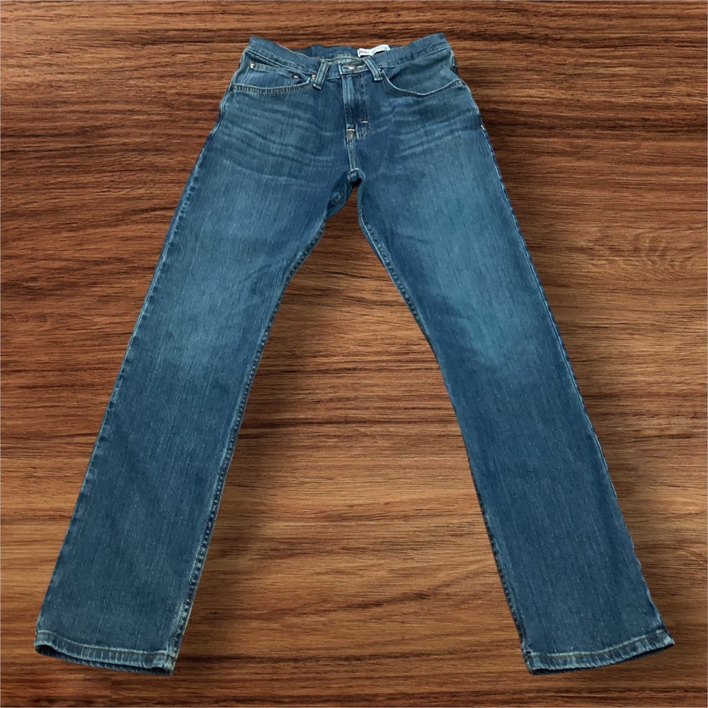 Wrangler Slim Straight Jeans Mens 28x30 Medium Wash Blue Denim 1092SSWJS